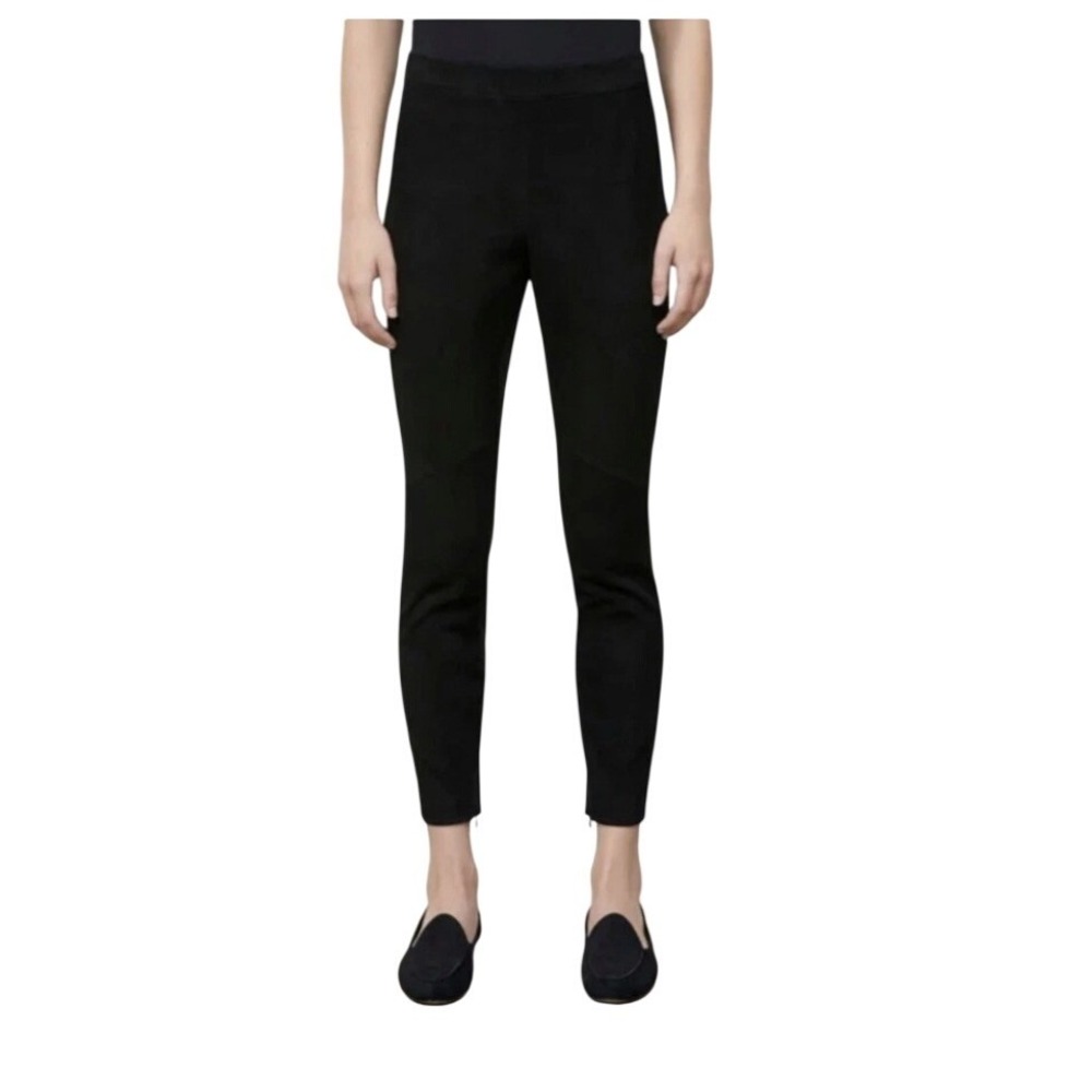 Lafayette 148 New York Pants Womens 3X Murray Navy Suede Front Lambswool EUC